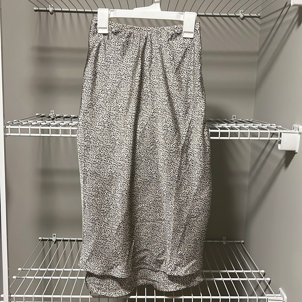 NWT * Sienna Sky Black & White Satin Maxi Skirt Size XS